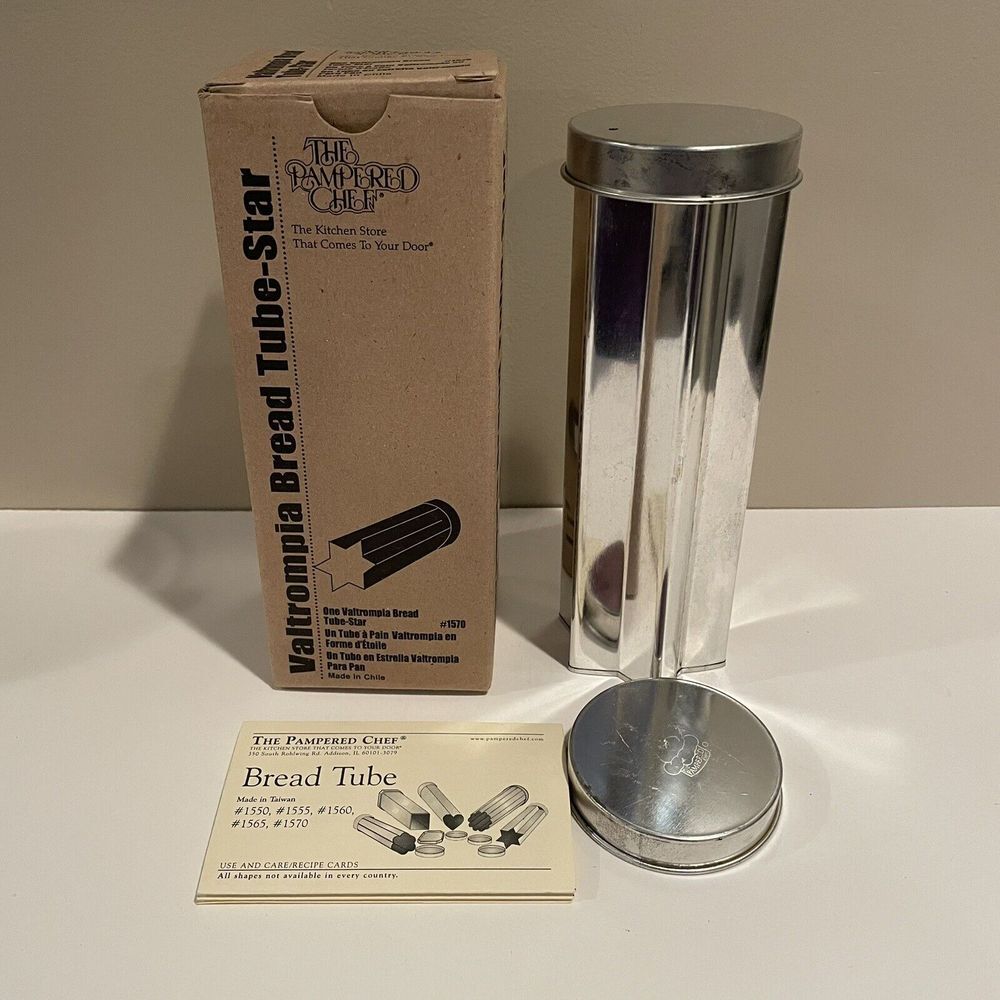 Pampered Chef Valtrompia Star Shaped Bread Tube Cookie Mold #1570‎